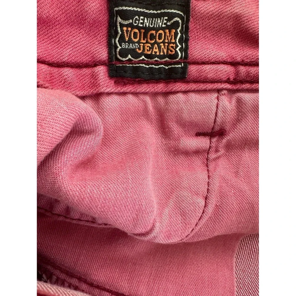 Volcom Rose Pink Denim Cutoff Shorts